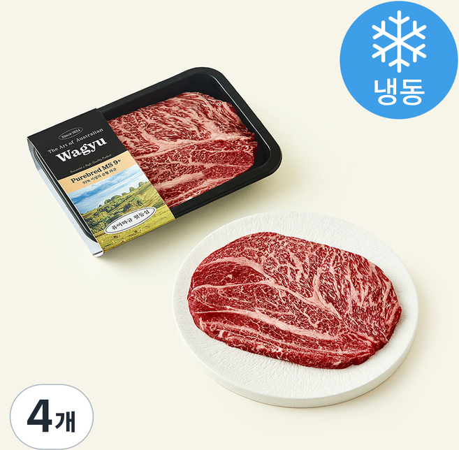 하이마블 호주산 Purebred MS 9+ 와규 윗등심 구이용 (냉동), 200g, 4개