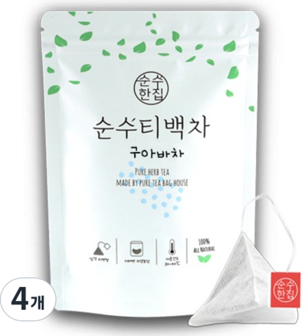 순수한집 구아바차 티백, 1g, 4개, 10개입