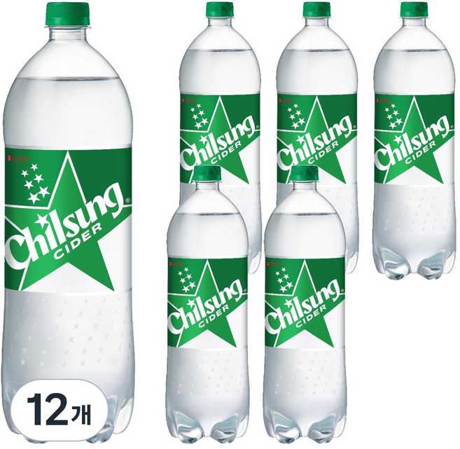 칠성사이다 탄산음료, 1.8L, 12개