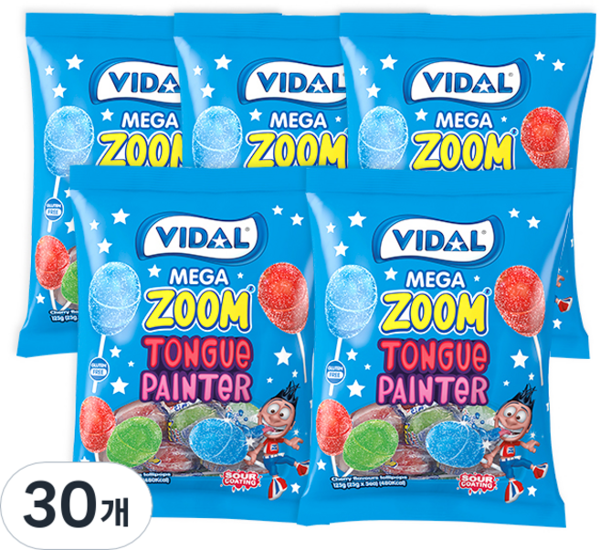 비달 메가줌 페인터 캔디 랜덤발송, 125g, 30개