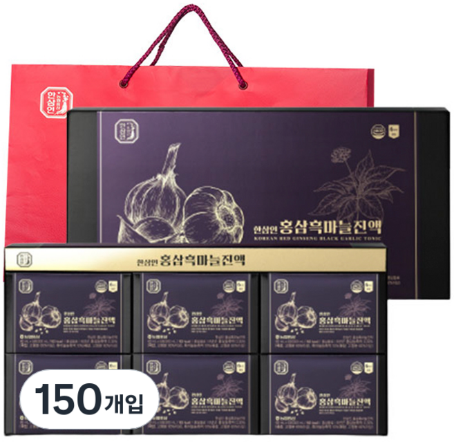 한삼인 홍삼흑마늘진액 + 쇼핑백, 1.8L, 5세트