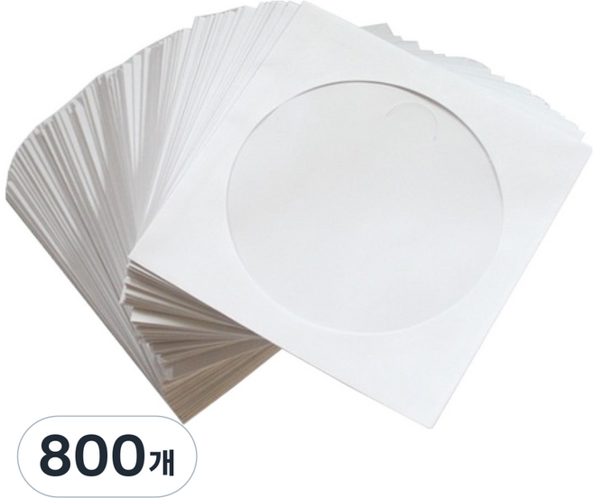 라온디지털 CD DVD 종이케이스 화이트, 800개