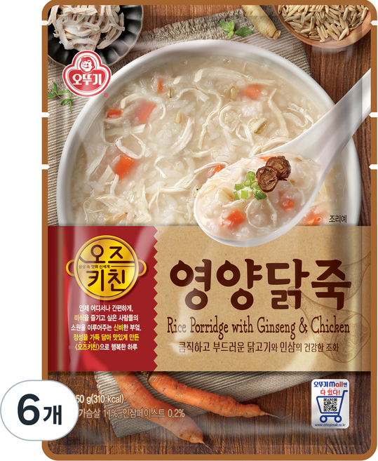오즈키친 영양닭죽, 450g, 6개