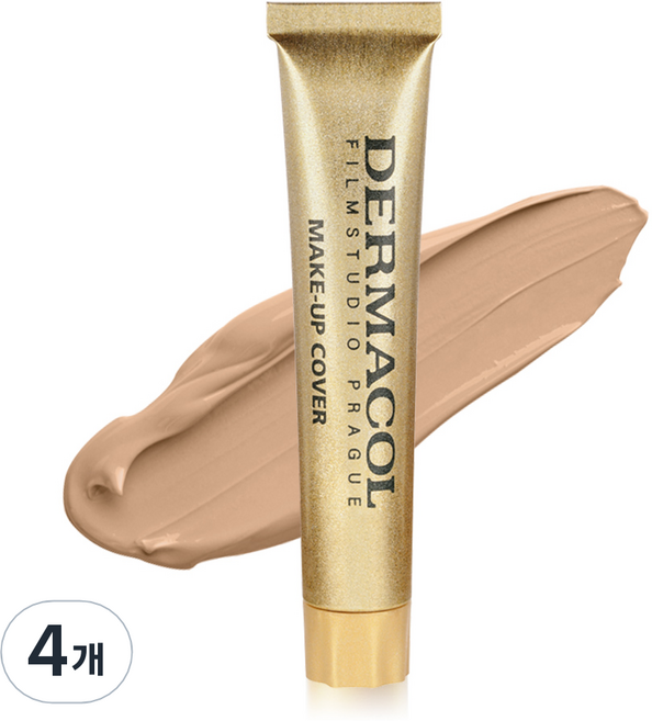 더마콜 메이크업커버 크림 파운데이션 30g, 4개, 내추럴오커