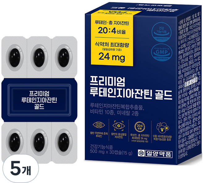 일양약품 프리미엄 루테인지아잔틴 골드, 5개, 15g