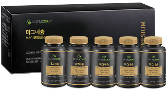 뉴트리코어 마그네슘, 60정, 5개