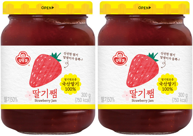 오뚜기 딸기쨈, 300g, 2개