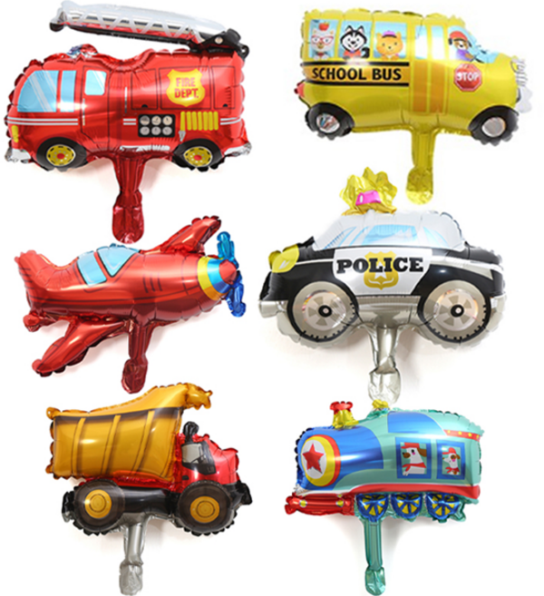 피앤비유니티 미니 자동차 풍선 6종 세트, 혼합색상, 1세트