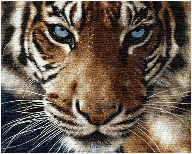 플레이어바웃 DIY 명화 그리기 세트 40 x 50 cm, 파란눈의호랑이, 1개