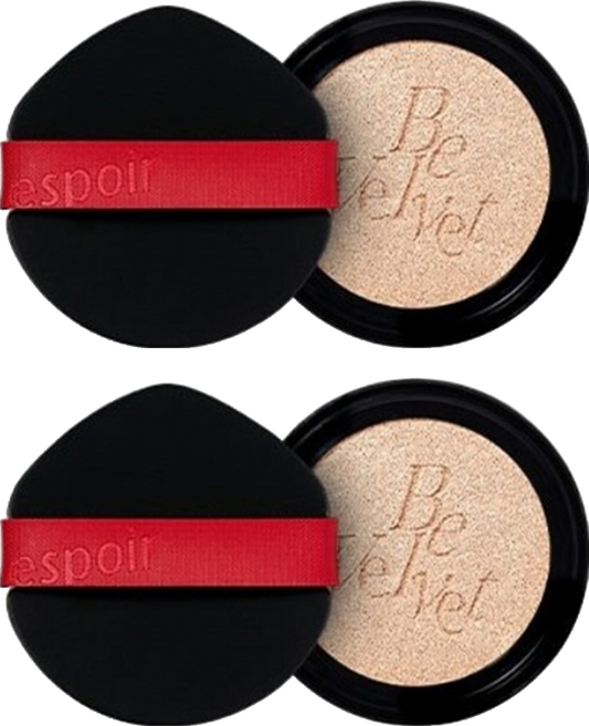 에스쁘아 프로테일러 비벨벳 커버 뉴클래스 쿠션 파운데이션 리필 13g, 22호 페탈, 2개