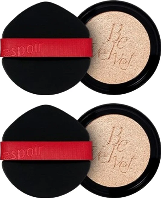 에스쁘아 프로테일러 비벨벳 커버 뉴클래스 쿠션 파운데이션 리필 13g, 22호 페탈, 2개 - 쿠팡