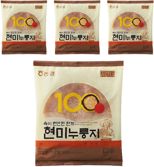 밥심 현미누룽지, 150g, 4개