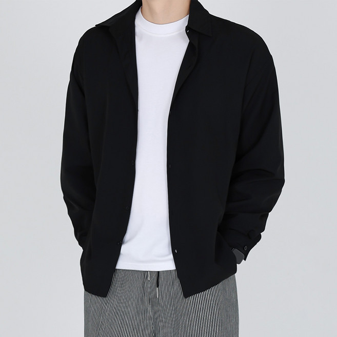 인피어스 남성용 베이직 드레이프 셔츠 I263-5