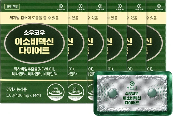 소우코우 이소비텍신 다이어트 식품, 14정, 6개 - 쿠팡