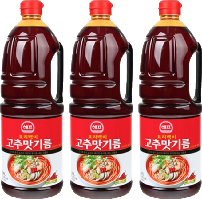 해표 요리백미 고추맛기름, 1.8L, 3개