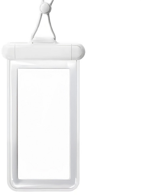 OMG TPU高清觸屏手機防水袋 適用7.2寸以下手機 IPX8級防水 30米深度防水 支持人臉識別, 白色, 1個