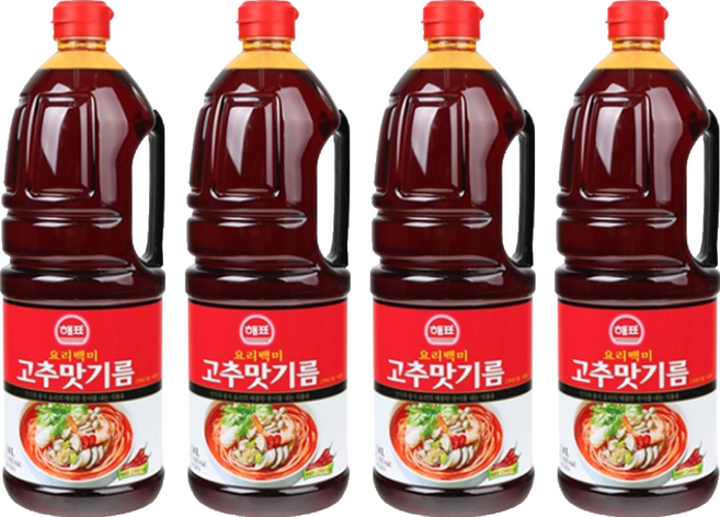 해표 요리백미 고추맛기름, 1.8L, 4개
