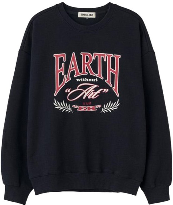 제너럴아이디어 남녀공용 어스 루즈핏 맨투맨 SBE1U02010