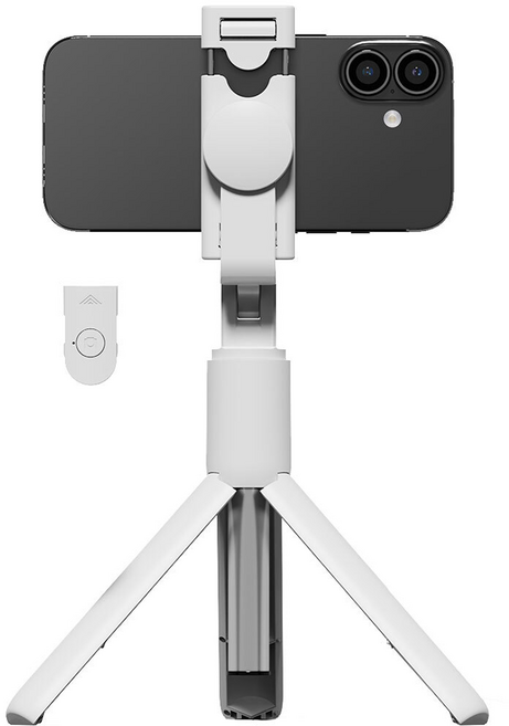 누아트 무선 블루투스 경량 스마트폰 삼각대 셀카봉, N-ST-L01, 화이트, 1개