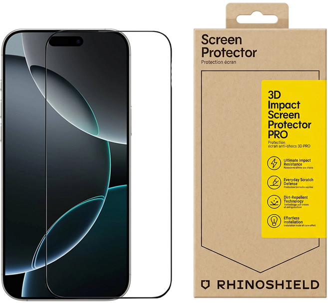 RHINOSHIELD 犀牛盾 智慧型手機 玻璃保護貼 iPhone 16 Pro Max/17 Pro Max 高透 抗藍光 黑邊 1個