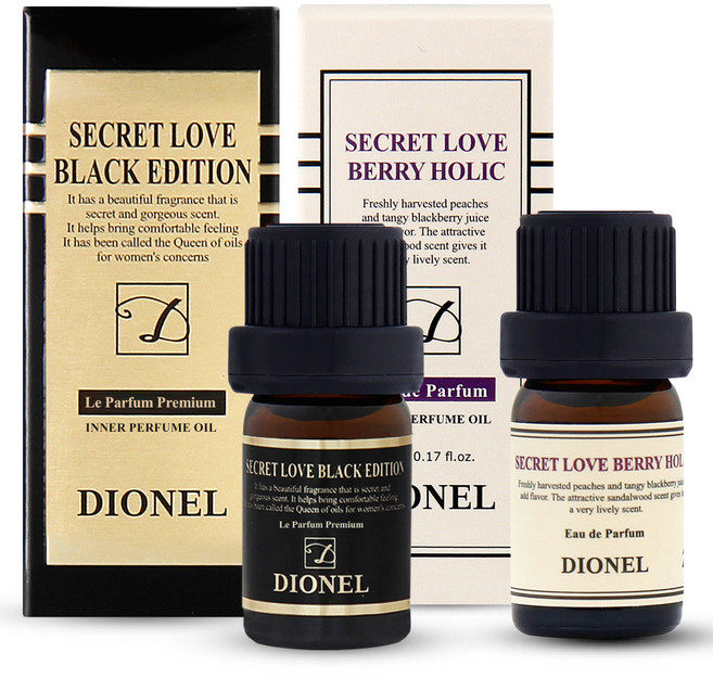 DIONEL Secret Iove女性私密處香氛護理油 黑色款 5ml+莓果款 5ml, 1套