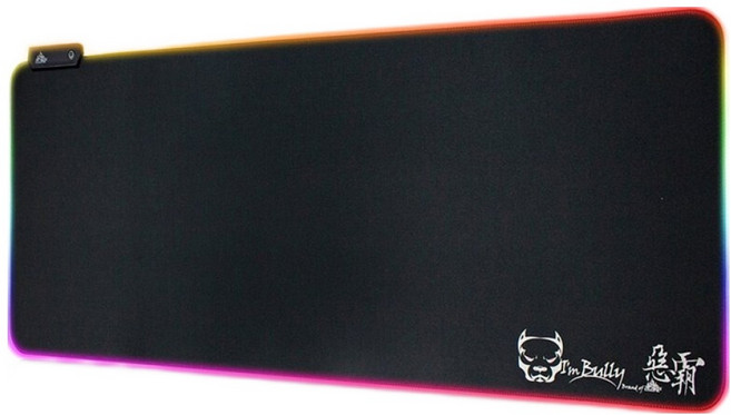 ATAKE I'm Bully 惡霸 電競滑鼠墊 專業版 XL 78x30.5cm 佳績布、天然橡膠, 黑色, 1個