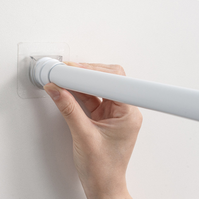 설치가 쉬운 무타공 샤워커튼봉, 화이트, 1개