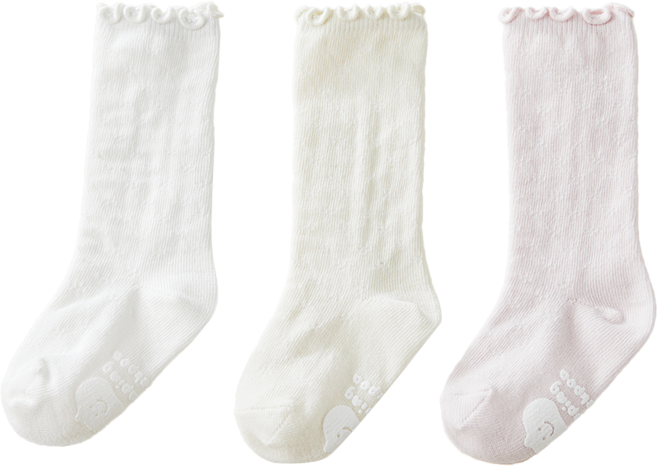 점핑칙피 유아용 리틀 메로우 메쉬 니삭스 3종 세트