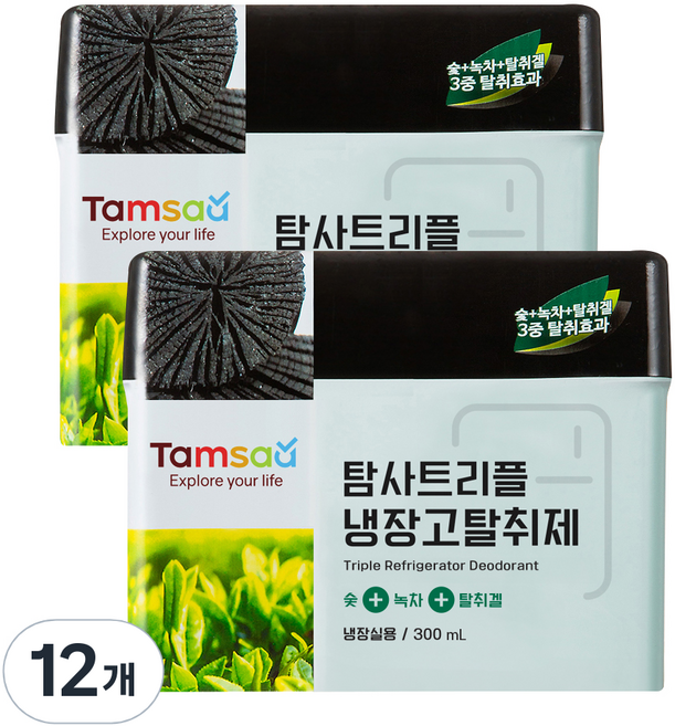 탐사 트리플 냉장고 탈취제 대용량, 300ml, 12개