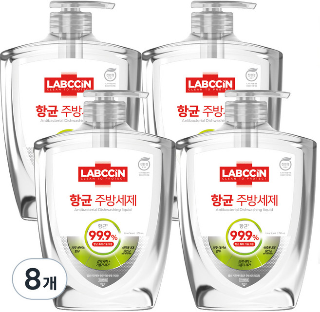 랩신 주방세제 라임향, 750ml, 8개