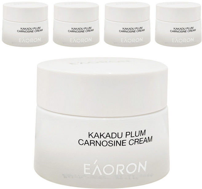 EAORON 卡卡杜李肌膚素顔霜 50g, 白色, 5罐