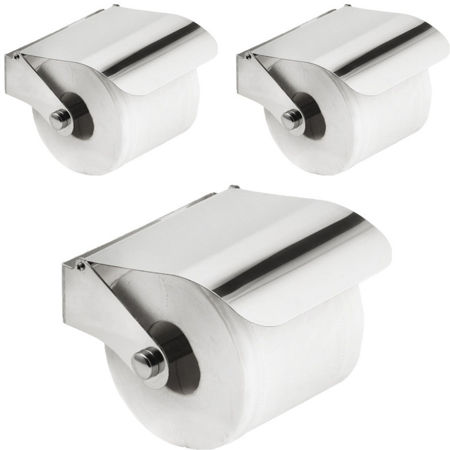온트리 스테인리스 두루마리 휴지걸이, 실버, 3개