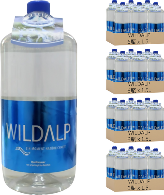 WILDALP 奧地利天然礦泉水, 1.5L, 24瓶
