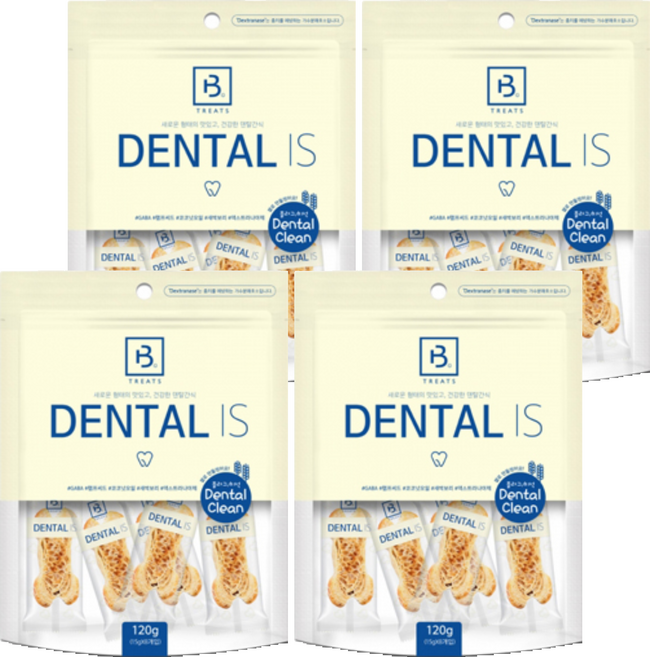 브리더랩 강아지 덴탈이즈 간식, 쌀, 120g, 4개