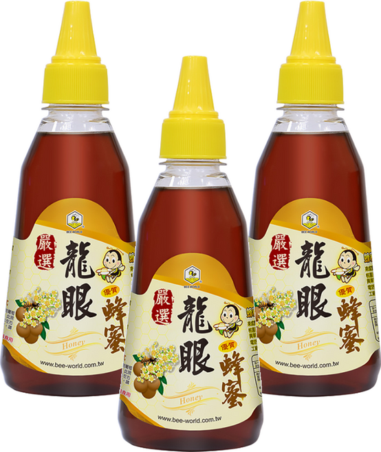 BEE WORLD 蜂蜜世界 嚴選龍眼蜂蜜, 350g, 3瓶