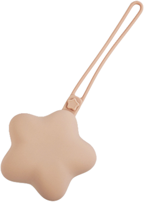 인아트 유모차 걸이 실리콘 별 모양 공갈 젖꼭지 보관함, 소프트 피치, 1개