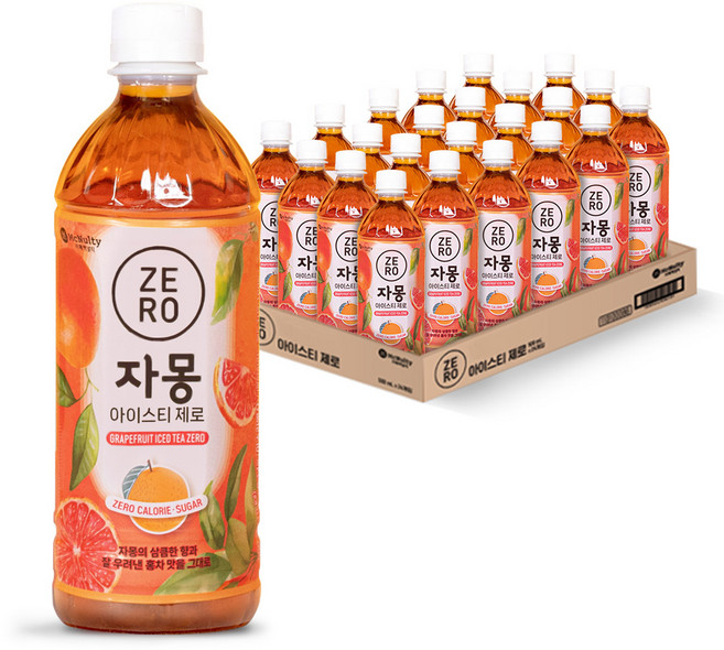맥널티커피 제로 자몽 아이스티, 500ml, 24개