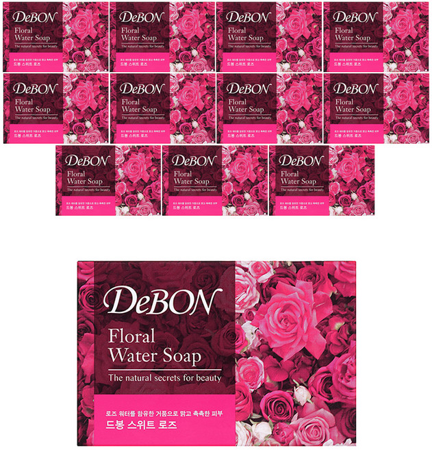 드봉 스위트 로즈 비누, 100g, 12개