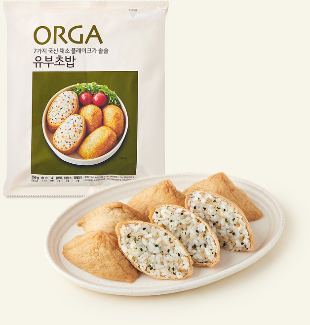 올가홀푸드 우리콩 두부로 만든 유부초밥 4인, 356g, 1개