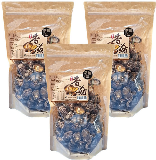水里鄉農會 水里香菇 鈕扣菇, 120g, 120g, 3包
