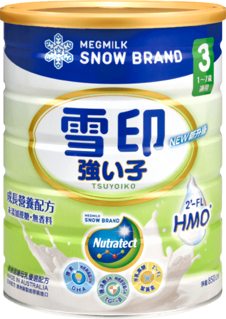 SNOW 雪印 強小子 PLUS成長營養配方 3號 1~7歲, 850g, 1個