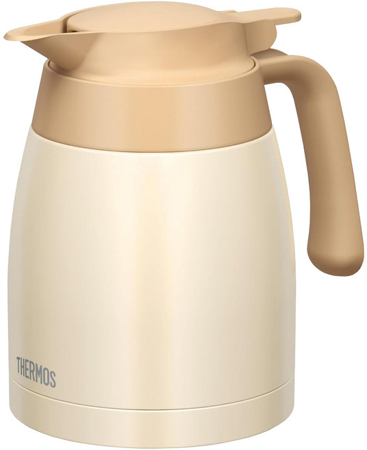 THERMOS 膳魔師 不銹鋼真空保溫壺 TTB-1001 乳白色 1L, 1個