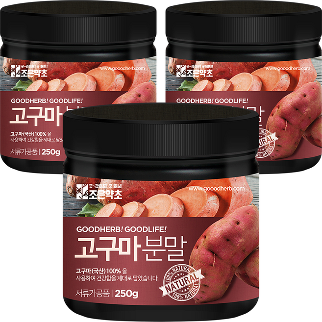 조은약초 고구마분말, 250g, 3개