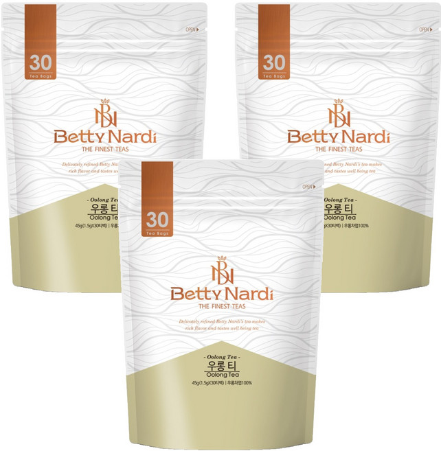 베티나르디 우롱 티, 1.5g, 30개입, 3개