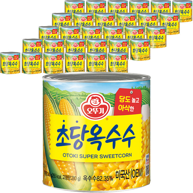 오뚜기 수퍼 스위트콘 초당옥수수, 340g, 48개