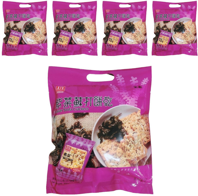 安堡 紫菜蘇打餅乾, 300g, 5袋