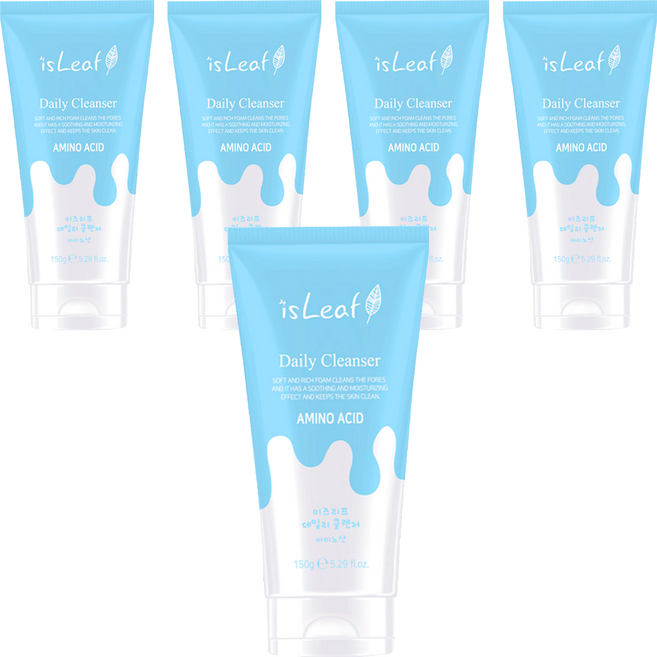 isLeaf 溫和柔膚潔顏乳 胺基酸, 150g, 5件