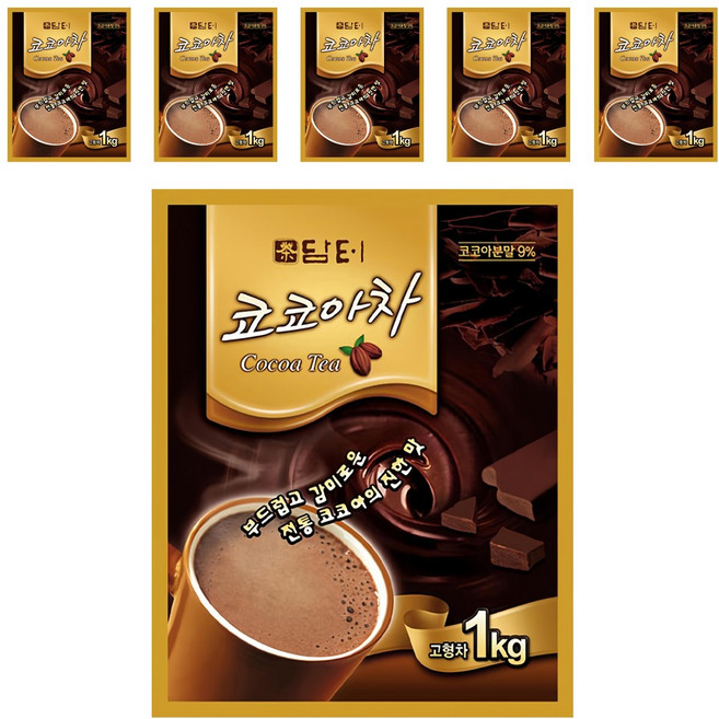 담터 코코아차 분말, 1kg, 6개, 1개입