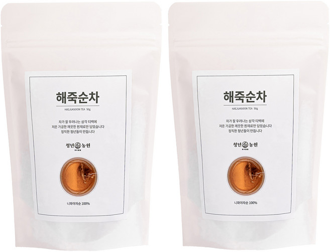 청년농원 저온가공 해죽순차 삼각티백, 1g, 50개입, 2개