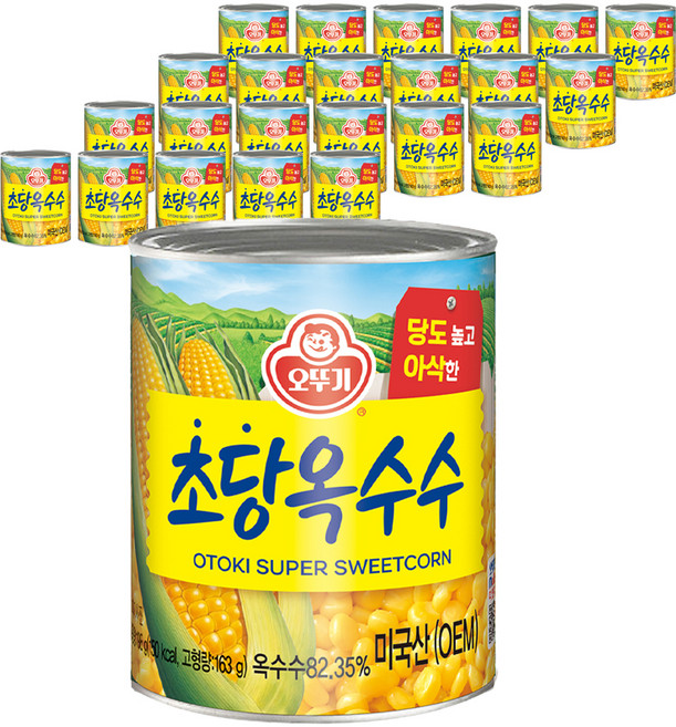 오뚜기 수퍼 스위트콘 초당옥수수, 198g, 24개